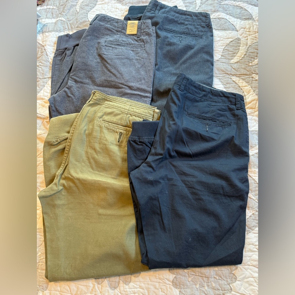 Bundle of men’s jogger style pants, size 34 waist